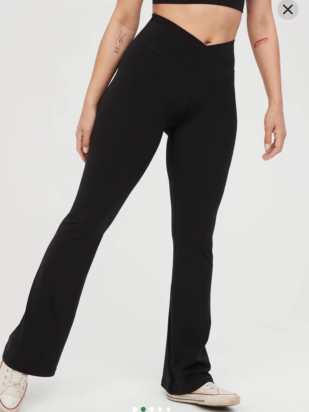 Offline Black High-Waist Flare Yoga Pants